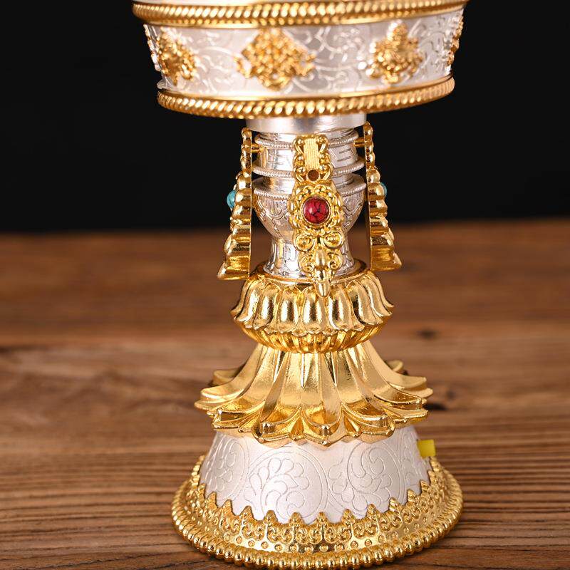 电子酥油灯供灯LED长明灯八吉祥充电酥油灯家用中号