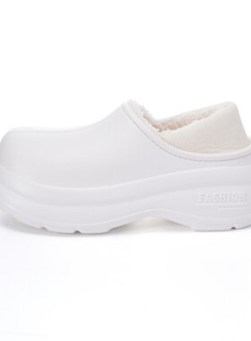 时尚厚底防水棉鞋女2025年冬季外穿网红加绒保暖雪地靴包跟棉拖