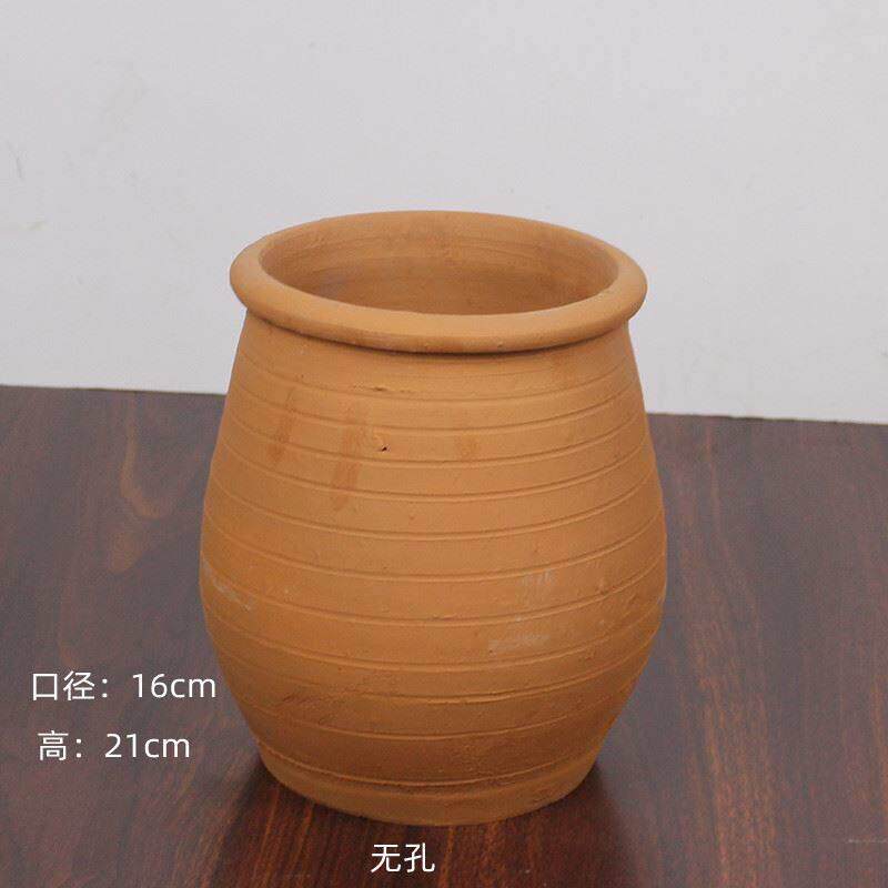 老式土陶盆粗陶陶罐复古瓦罐坛子放五色土五方土五行土专用