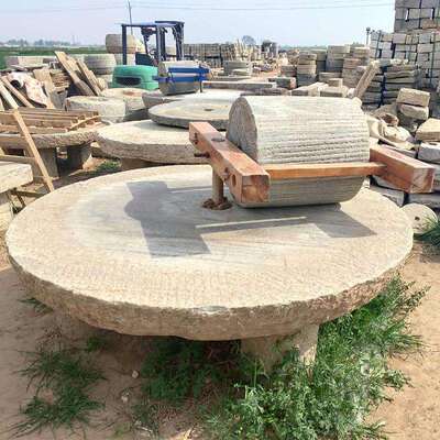 大碾盘旧物件园林摆件石磨盘造景电动碾子摆件农村老石碾子