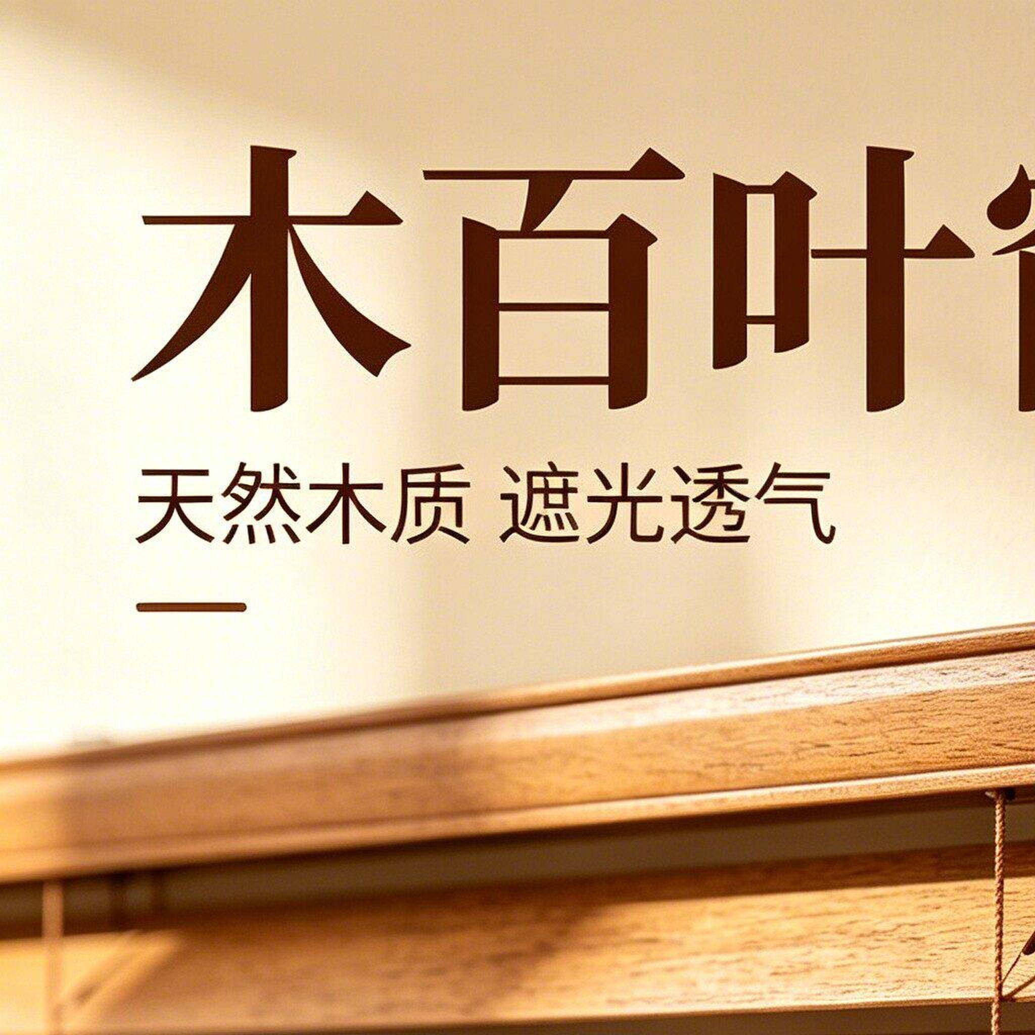 复古木百叶帘遮光透气遮阳防晒窗帘家用办公室茶室房高级感遮挡帘