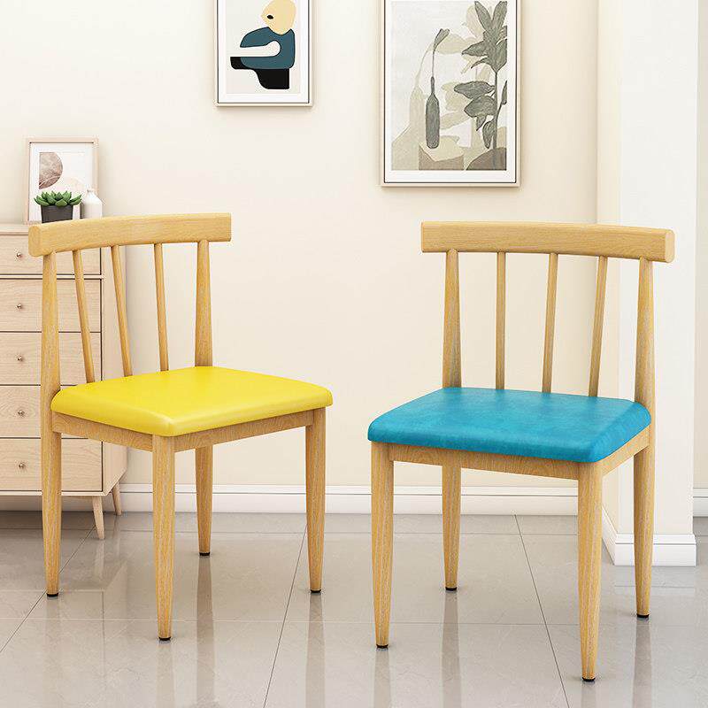 家用出租房民宿铁艺牛角椅子靠背凳子商用饭店小吃餐饮店餐椅餐厅