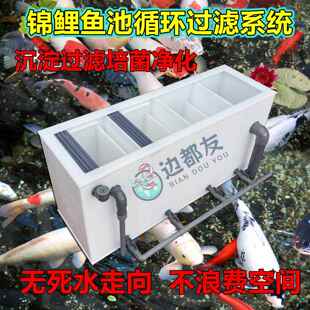 新型加厚锦鲤鱼池过滤箱沉淀外置循环净化水质适用上滤侧滤PP塑料