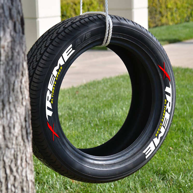 XTREME汽车轮胎贴纸橡胶3D连体轮胎装饰贴