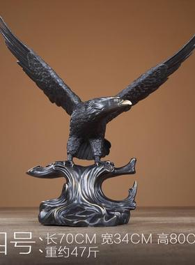 正品纯手工公纯铜开大展乔宏图老鹰中式家居摆件办室桌面工艺业迁