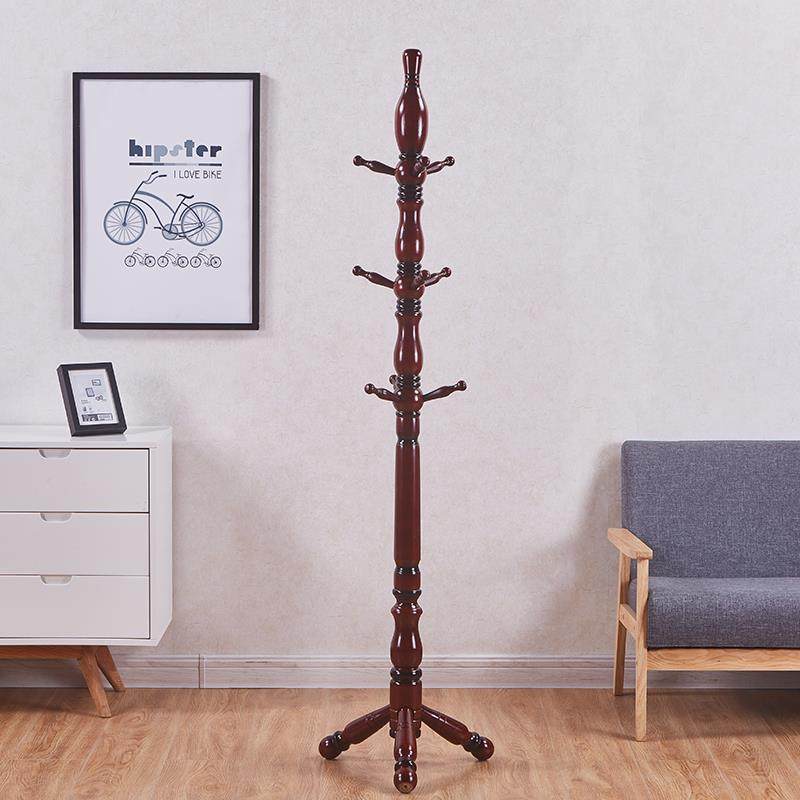 高档实木落衣架挂衣架子地卧室家用发财帽树挂衣架包架简约服现代