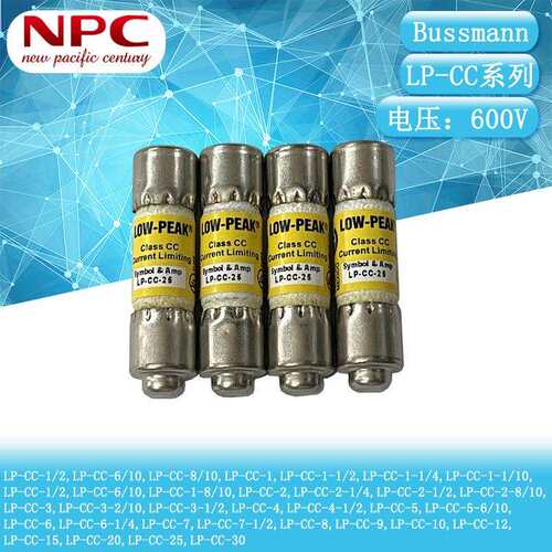 BUSSMANN延时熔断器 LP-CC-15 15A 600V 10*38 陶瓷保险丝
