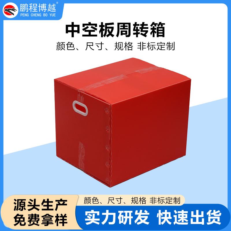 PP塑料中空板搬家收纳箱可折叠蓝色塑料箱非纸箱循环使用包装