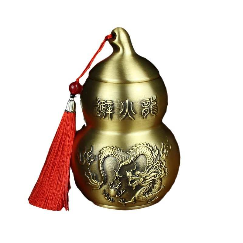 纯铜避火龙瓶子厨房西北角壁火龙瓶罐必火龙黄铜葫芦摆件厂家批发