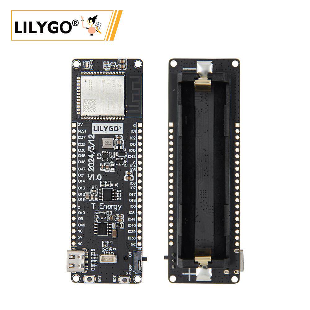 LILYGO? T-Energy-S3 ESP32-S3开发板 16MB Flash 带18650电池座