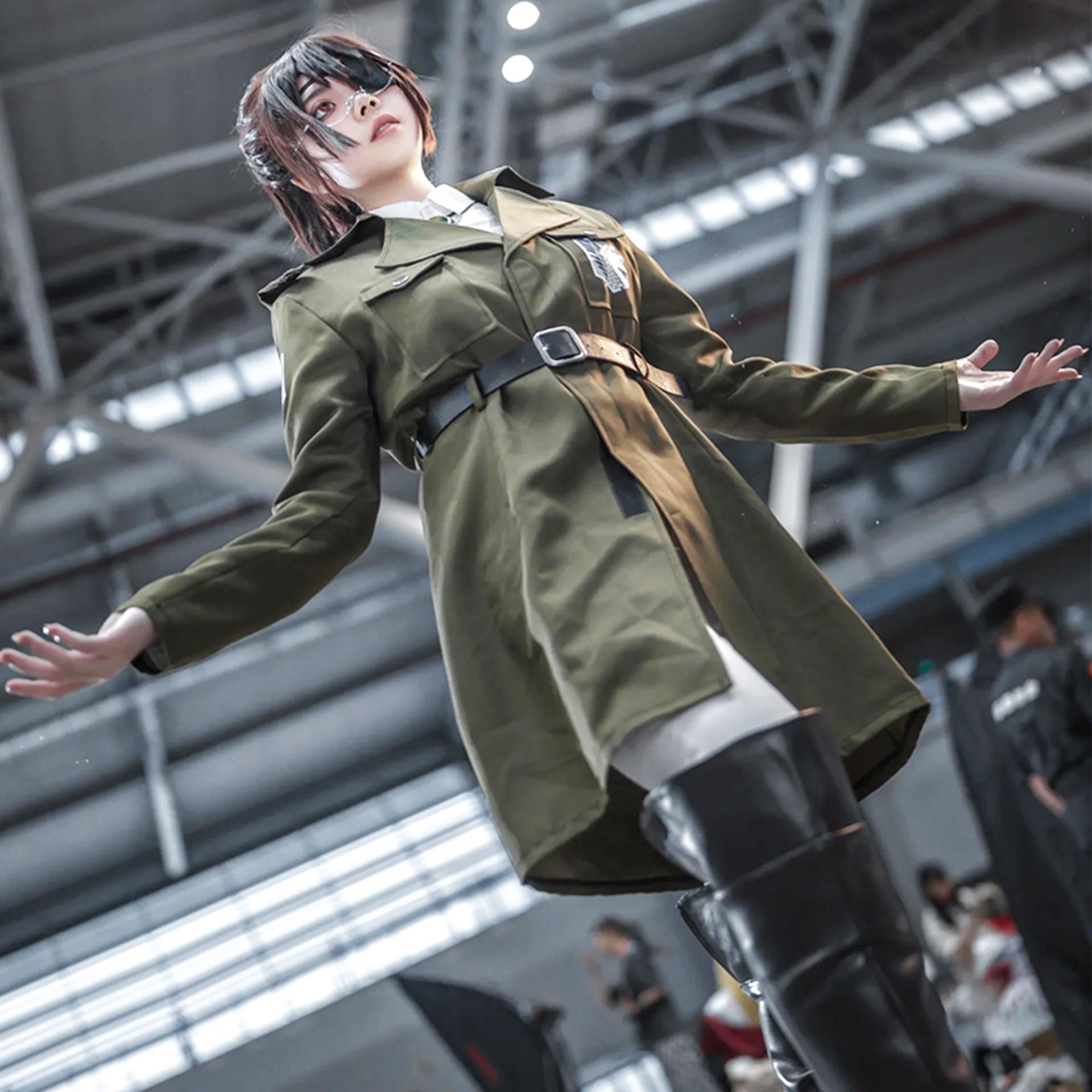 【四季】进击的巨人利威尔cos服调查兵团服兵长cos服艾伦韩吉大衣