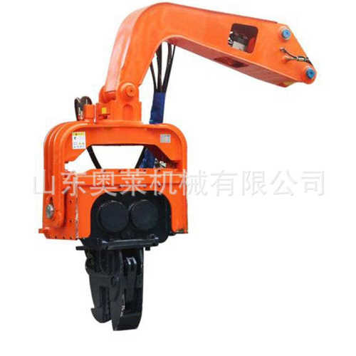 挖掘机打桩机建筑工地打桩设备高频震动液压打桩机