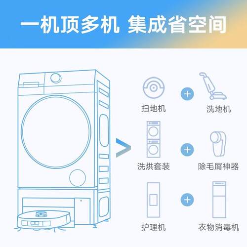 小.天鹅双洗站MAX12kg热泵滚筒洗烘一体扫拖地机TDH120RMS97ILZ