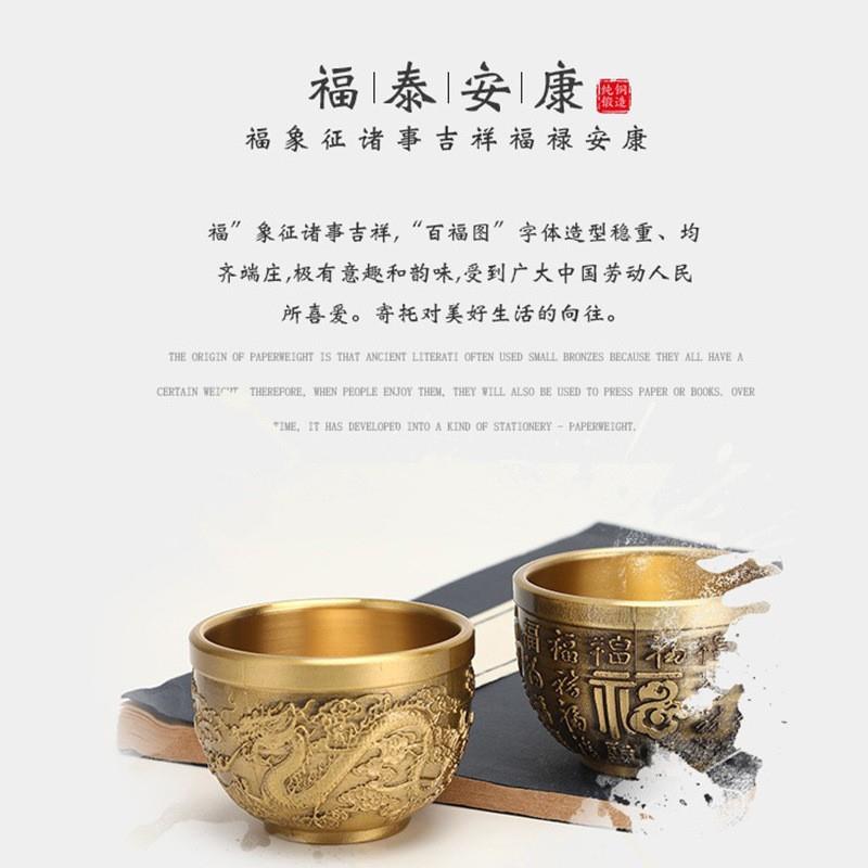 铜蜍米缸百福缸聚宝盆黄蟾BFG-1铜缸招米进招宝缸家居风水摆件纯