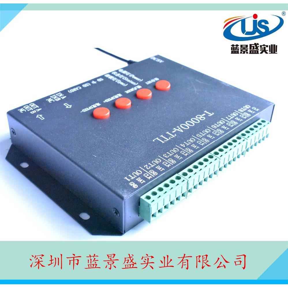 T-800A0-TTled全彩8外控IGE控制器SD卡编L程幻彩控制器T-000TTL