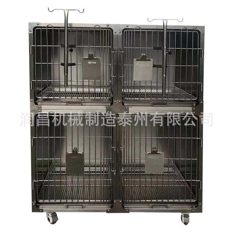 宠物医院用4笼组住院笼多层大中小犬住院笼组不锈钢寄养狗笼
