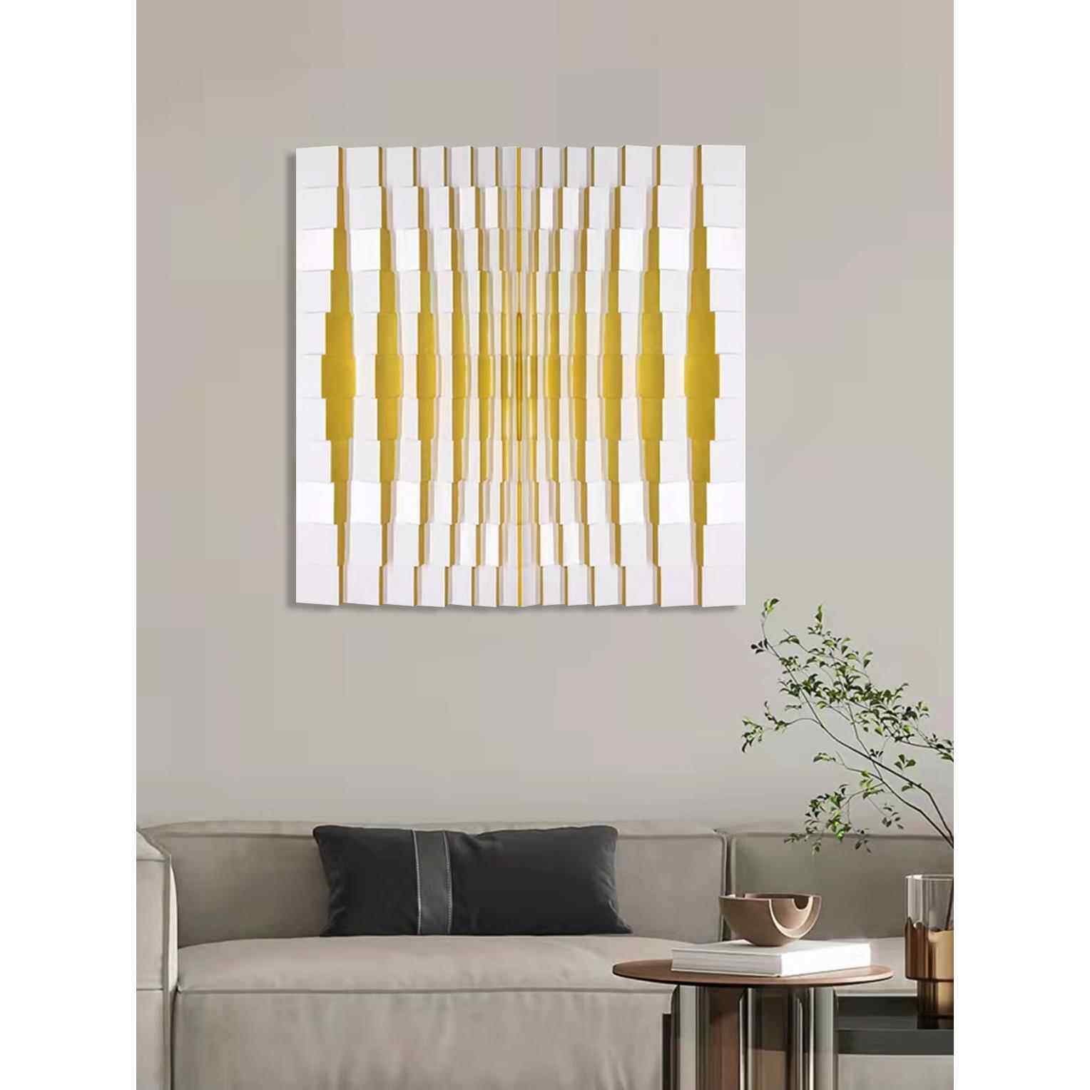 现代简约立体木雕艺术油画玄关轻奢装饰画客厅壁画样板房餐厅挂画