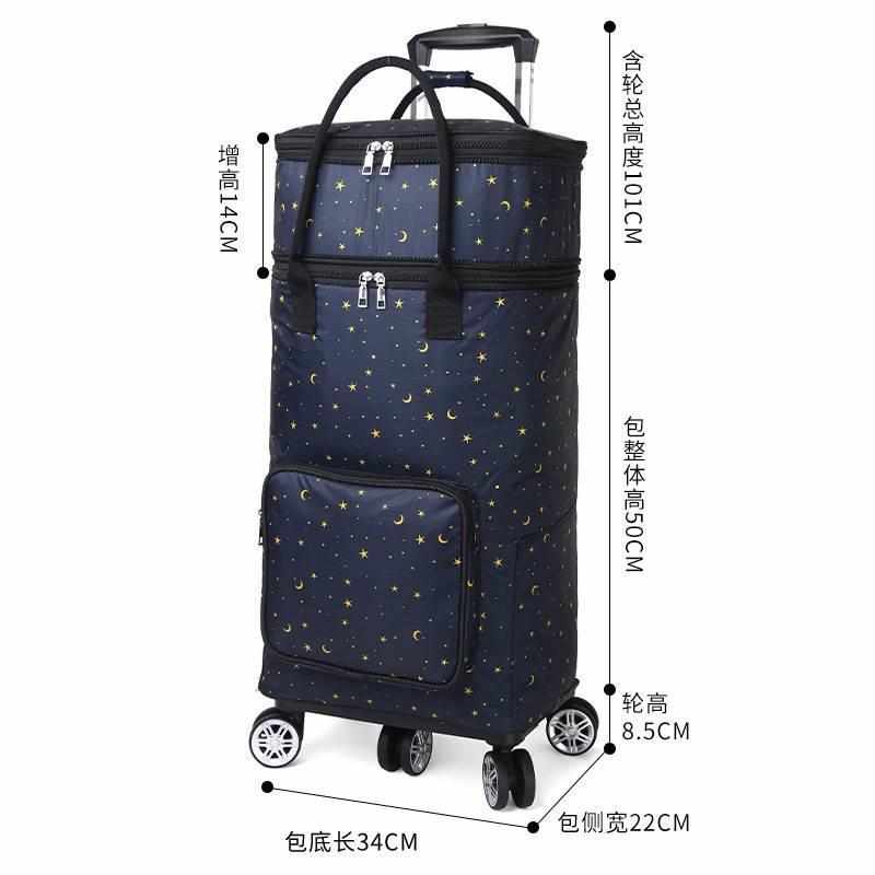 扩张买菜车大容量老人家用购物小拉车推车便携可折叠收纳包批发