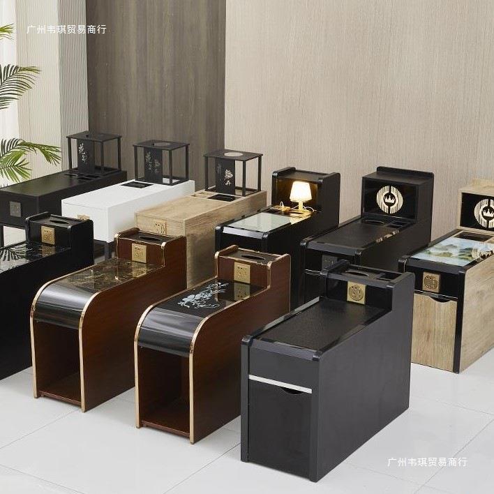 足浴UEX沙茶几柜疗发几柜中间茶几经济型充电美甲按摩店足边沙发
