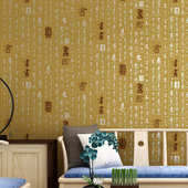 中式 客厅电视背景墙书房茶楼复古中国风壁纸 古典书法字画壁纸