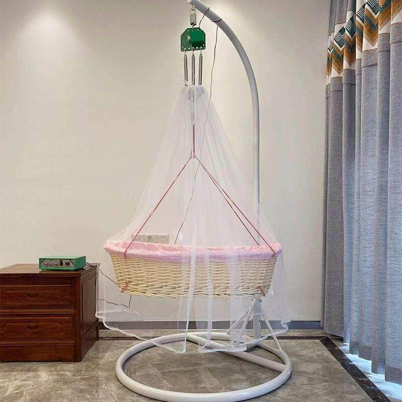 婴儿摇篮摇床潮汕电动上下摇篮床宝宝吊床自动新生儿吊篮藤编摇窝