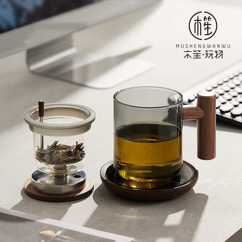 木笙玩物办公室喝茶过滤一体泡茶杯个人专用茶水分离水杯飘逸杯子