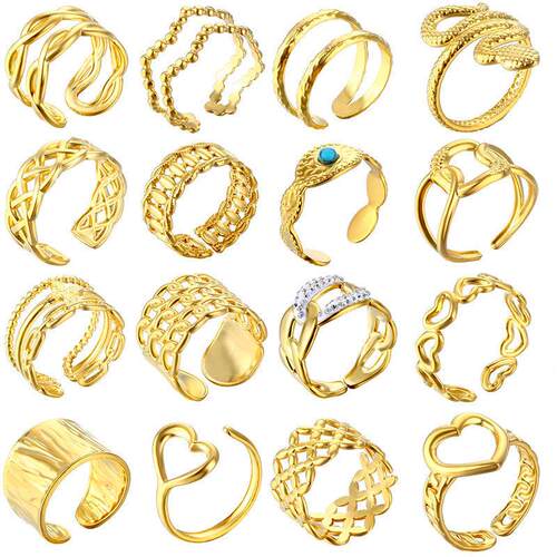 Punk Stainless Steel Finger Rings For Women High Quality Met