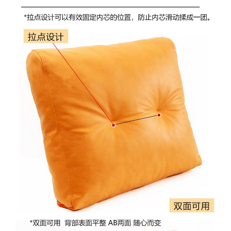 沙发靠背床头垫大靠靠轻枕硬靠包绵海垫抱枕奢长方形改造科技布靠
