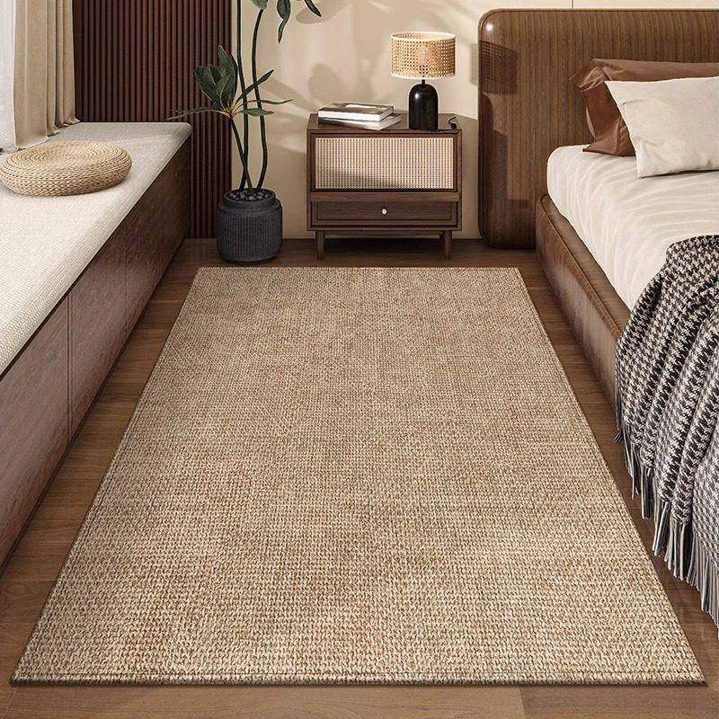 卧室床边地毯米色纹客厅沙发茶几毯主卧床前可擦免洗耐脏防滑地垫,居家布艺,床边毯,淘宝优惠券,粉丝福利购,淘宝优惠卷