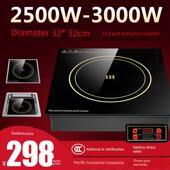 火锅电磁炉广场商用线控嵌入式 3000W火锅餐厅酒店专用电池灶