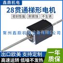 28贯通梯形丝杆电机螺杆三角螺纹步进电机直线步进电机贯通式