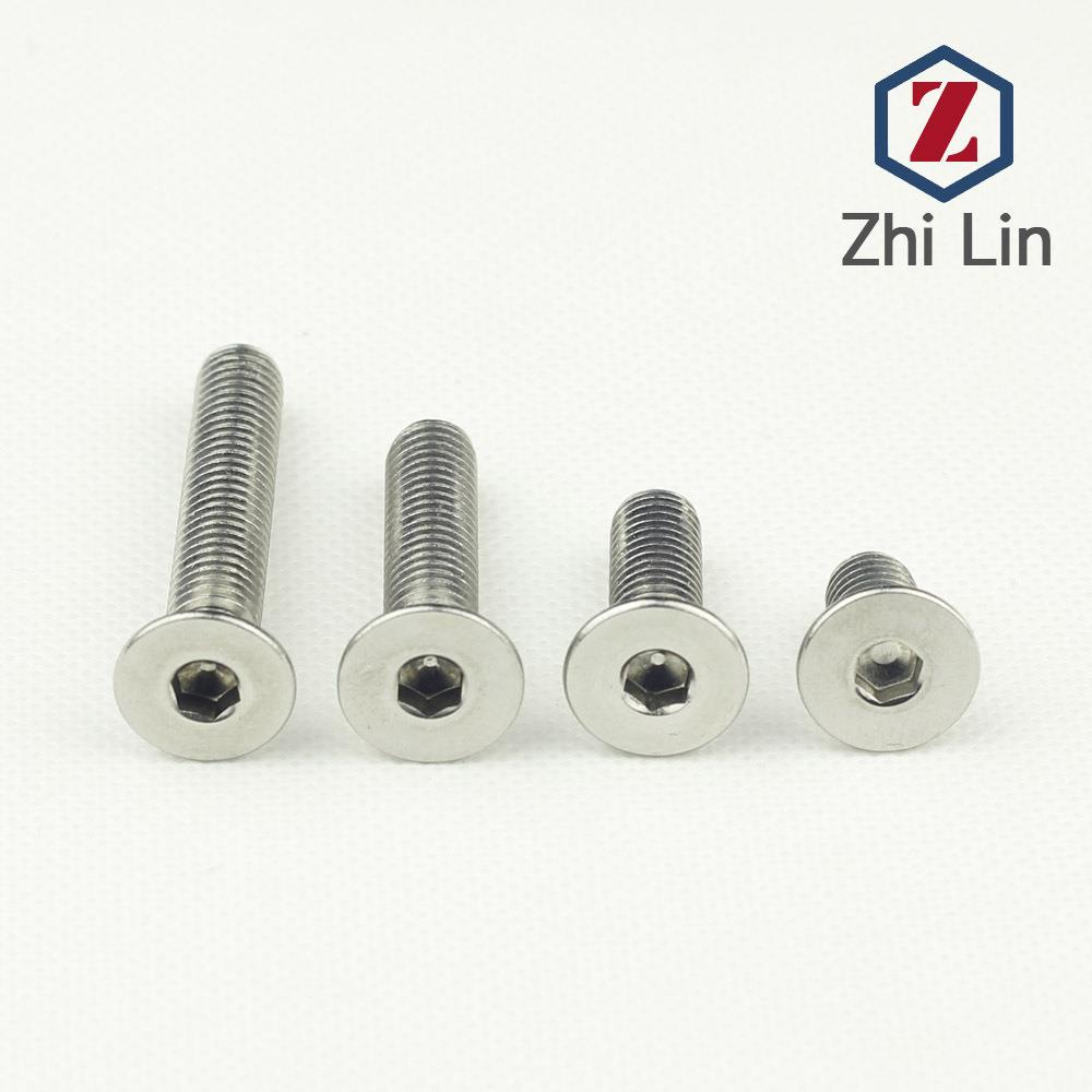 M8不锈钢平角201沉头内六角机螺钉头内六螺丝MCBDIN7991厂家直销