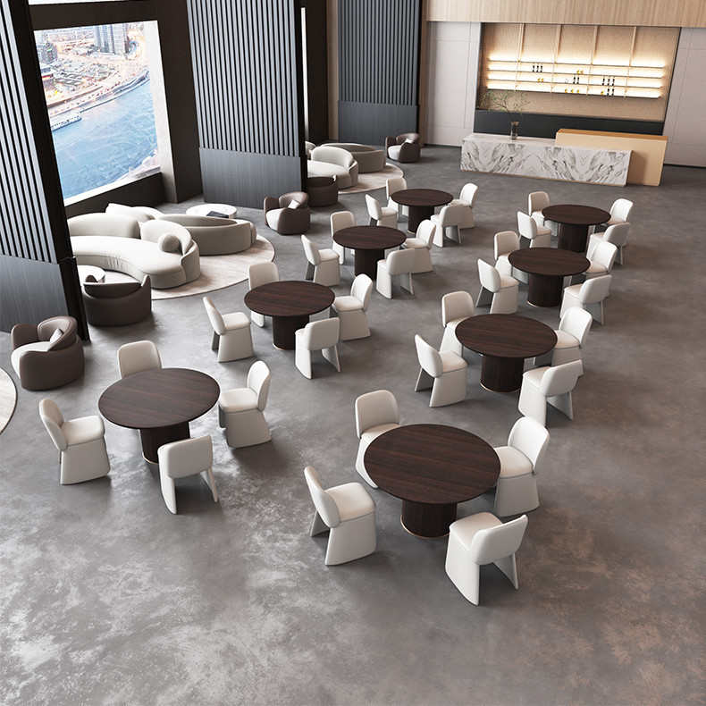 现代简约餐椅设计师靠背布艺家用单椅舒适洽谈椅咖啡厅个性书桌椅