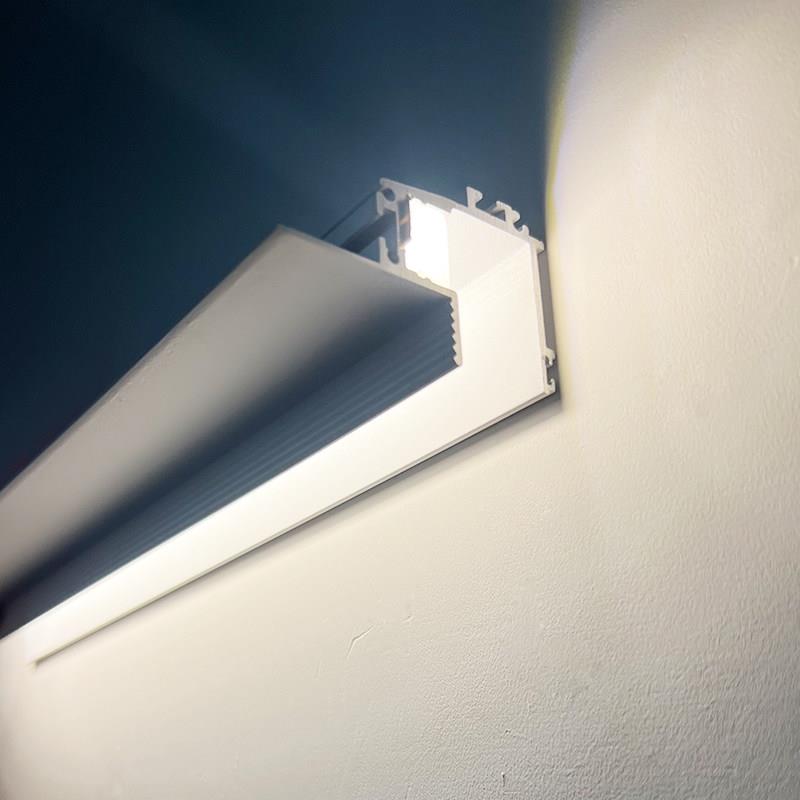 Led吊顶型洗墙机反射灯槽无框背光顶灯槽线性光智能