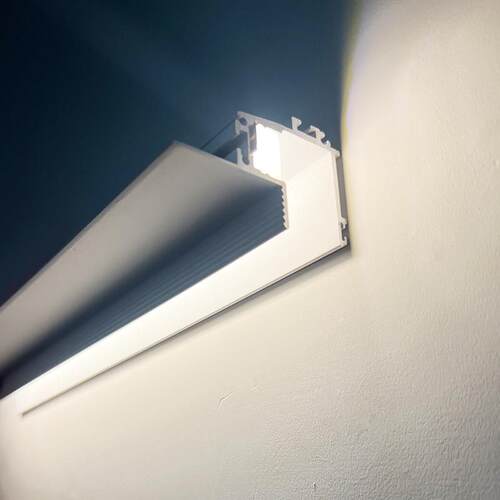 Led吊顶型洗墙机反射灯槽无框背光顶灯槽线性光智能
