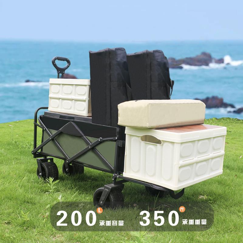户外露营车小推车营地车野餐折叠手推车买菜小拖车露营车摆摊大号
