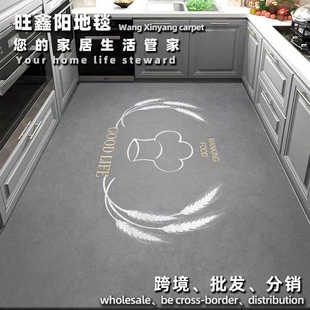 硅藻泥厨房地垫家用整铺防滑脚垫防油污地毯吸水门垫洗完防摔垫子