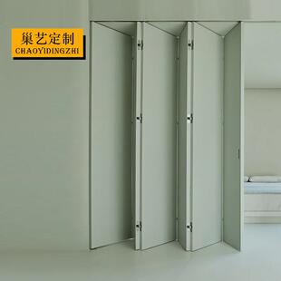 现代简约实木折叠门卧室房间门阳台厨房隔断门客厅屏风折叠推拉门