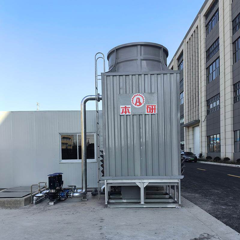 冷却塔 挤出机用方形逆流玻璃钢凉水塔 地下水池自吸水泵安装优惠