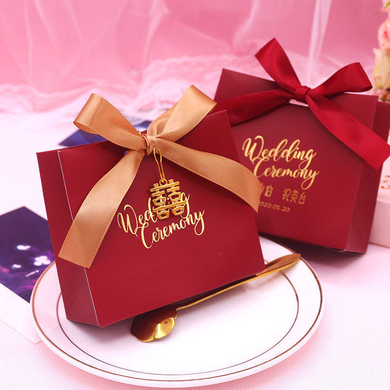 韩式喜糖礼盒婚礼糖果盒折叠喜糖盒喜糖袋子结婚用创意个性