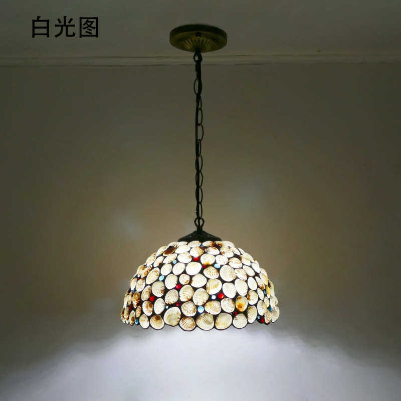 美式合金卧室新贝壳 床头灯浪漫餐厅蒂凡尼台灯咖啡厅座家用复古
