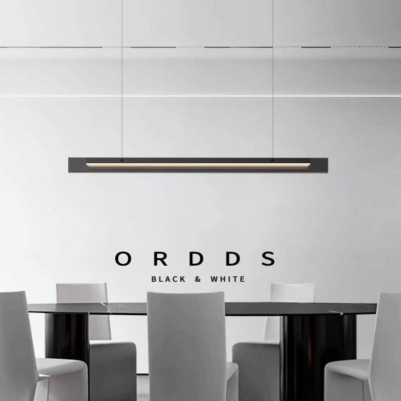 意式极简餐厅吊灯现代简约2024新款岛台艺术光影创意吧台长条灯具