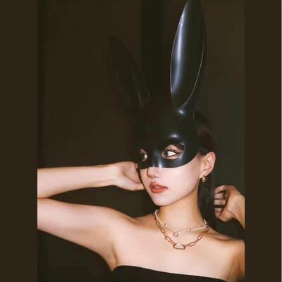 Halloween bunny girl mask with long ears万圣节长耳朵兔子面具