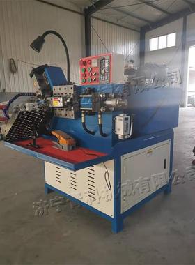 自网纹花纹上料三滚牙机 动液压轴滚丝机 qk-8544圆管外网纹成型