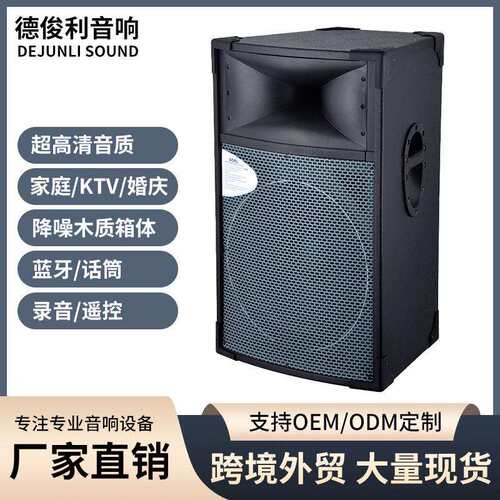 亚马逊专业舞台演出音响单15寸家庭会议派对广场舞大功率木质音箱