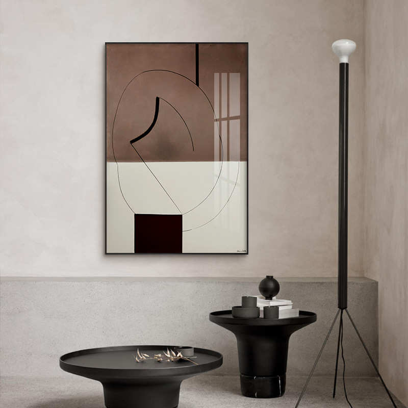 寂线条装饰画壁画挂画侘现代北欧玄关客厅风餐厅色块创意卧室ins图片