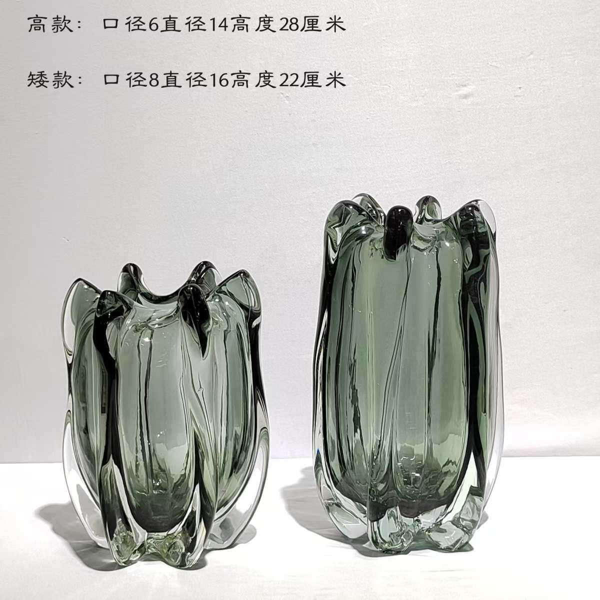 琉璃玄关设计简约茶几餐厅花瓶处样板房质感现代摆件高级创意家居