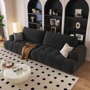 奶布风泡芙棉厅油花糖猫ACQ抓沙发客小户型直排三人位云朵科技布