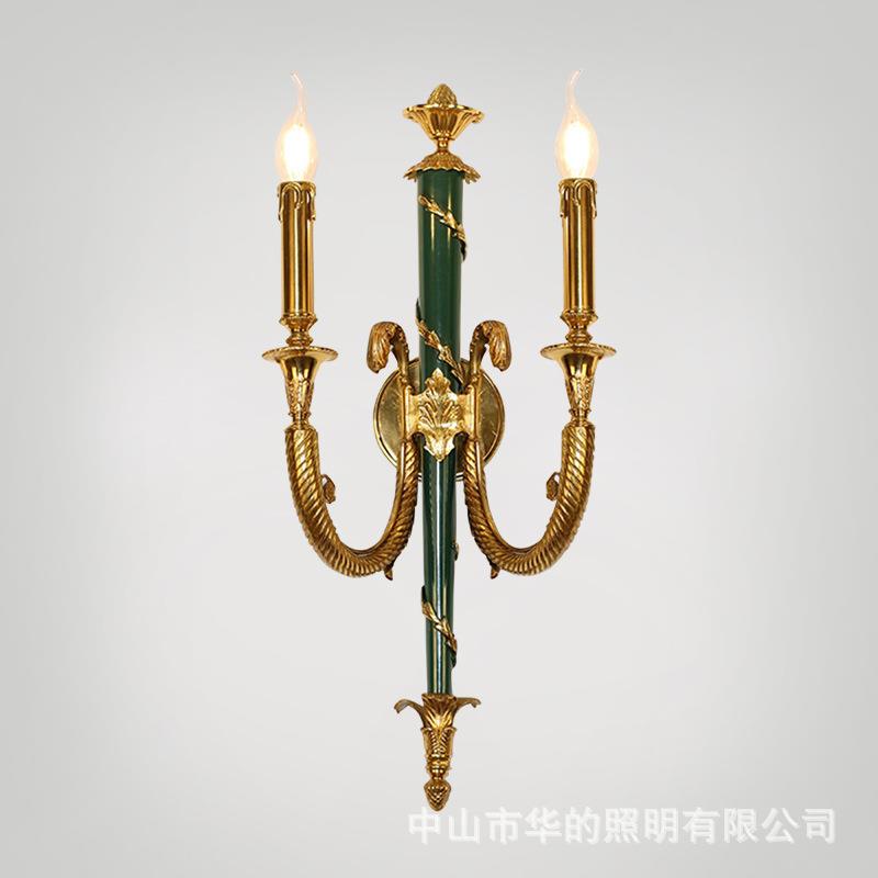 法式复古全铜客厅壁灯欧式奢华卧室床头灯走廊楼梯过道玄关装饰灯