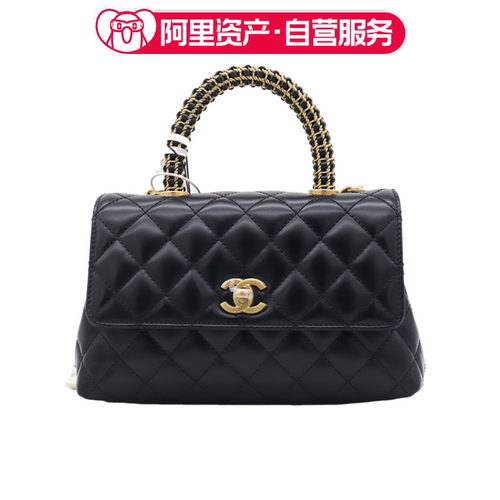 全新CHANEL香奈儿cocohandle小号黑金限量手柄款单肩手提女包